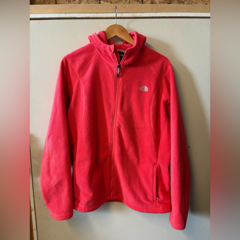 The North Face Pink Fleece Zip-Up Hooded Sweater